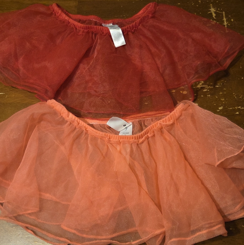Red and Orange Tulle Skirts